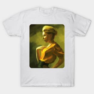 Yellow and green protrait T-Shirt